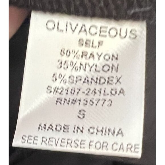 Oliveaceous Black Off-Shoulder Long Sleeve Sexy Midriff Cutout Mini Dress S NWT - Picture 6 of 8